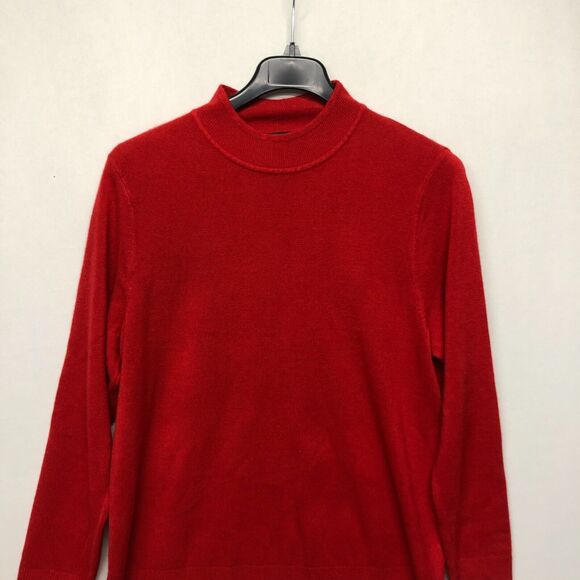 Napa Valley Women Long Sleeve Mock Neck Sweater Size 1X Red M148 -19 - Picture 9 of 13